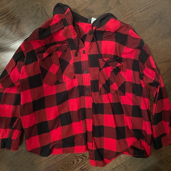 H&M Flannel With Hood - Picture 3 of 4